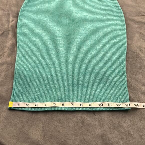 Cotton On Size XS Green Ribbed Knit Pencil Skirt Slim Bodycon - Picture 9 of 9